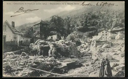 AK Bozel, Emplacement de la Maison Perret, Hochwasser