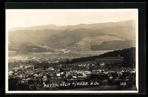 AK Pottschach, Totalansicht des Ortes