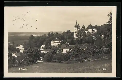 AK Artstetten, Teilansicht mit Blick ins Hinterland