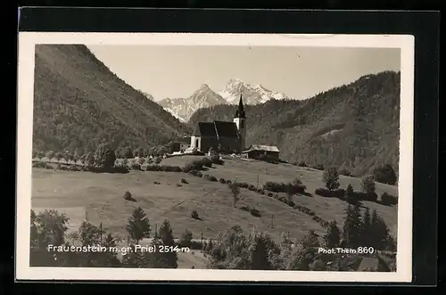 AK Frauenstein, Kirche mit Blick zum Priel