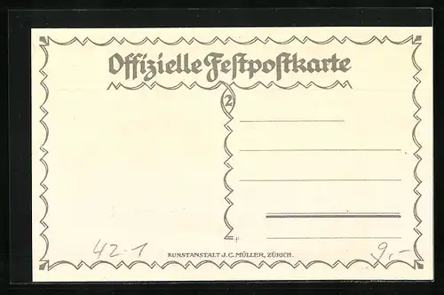 Lithographie Aarau, Eidgenössisches Schützenfest 1924, Jahrhundertfeier, Schützen bäuchlings vor Schiessscheiben