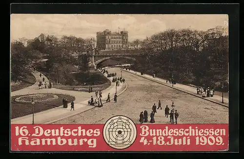 AK Hamburg, 16. Deutsches Bundesschiessen 1909, Schützenfest