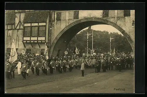 AK Hamburg, 16. Deutsches Bundesschiessen, Schützenfest, Festzug