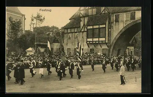 AK Hamburg, 16. Deutsches Bundesschiessen, Festzug, Schützenfest