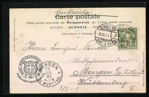 Lithographie Luzern, Eidg. Schützenfest 1901