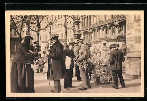 AK Berlin, Wenn gute Reden sie begleiten, dann fliesst die Arbeit munter fort!, Blumenverkäuferin & Bote