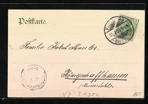 AK Freiburg, Einjährigen-Schein 1903, Absolvia Erreicht!