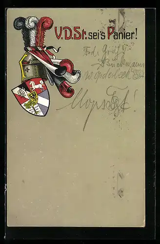 Künstler-AK Hannover, Wappen der V. D. St.