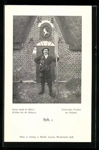 AK Keitum /Sylt, Friesischer Fischer in Tracht