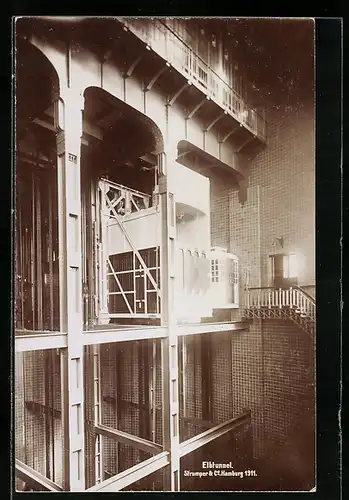 AK Hamburg-St. Pauli, Elbtunnel, Fotoverlag Strumper & Co.