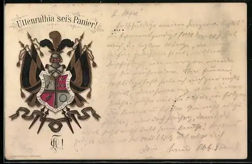 AK Studentenwappen der Uttenruthia