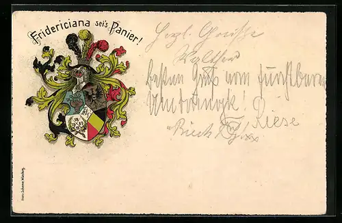 AK Studentenwappen der Fridericiana