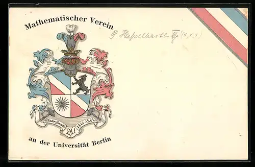 Präge-AK Berlin, Mathematischer Verein an der Universität, Studentenwappen