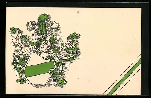 AK Absolvia Merkanturia 1925, Studentenwappen mit Banderole