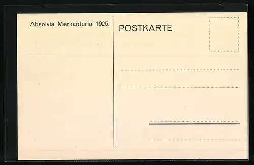 AK Absolvia Merkanturia 1925, Studentenwappen mit Banderole