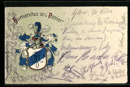 AK Studentenwappen der Humanitas