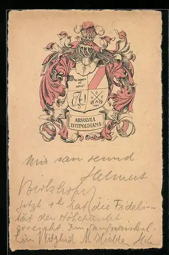 AK Absolvia Luitpoldiana, Studentenwappen