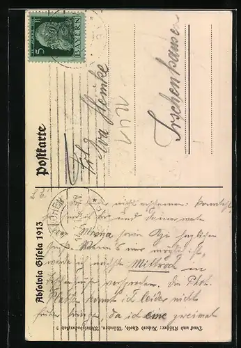 AK Absolvia Gisela 1913, Studentenwappen