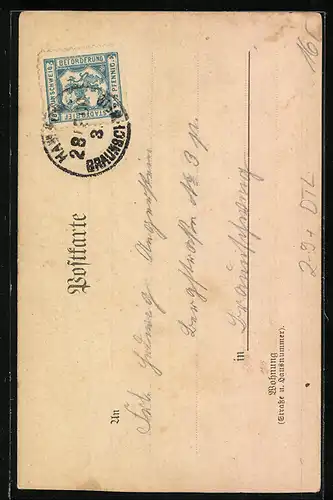 AK Braunschweig, Lessing-Denkmal, Private Stadtpost