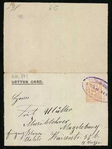Klapp-AK Letter Card, Courier Stadtbrief-Beförderung, Private Stadtpost