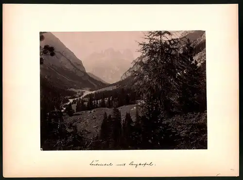 Fotografie Wilhelm Müller, Bozen, Ansicht Canazei, Contrintal Panorama mit Blick zum Langkofel