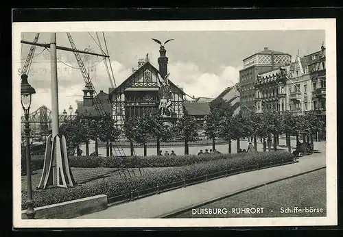 AK Duisburg-Ruhrort, Partie an der Schifferbörse