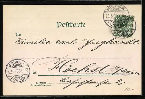 Lithographie Köln, Dom, Stadtpanorama