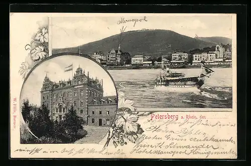 AK Petersberg a. Rhein, Ortsansicht, Hotel auf dem Petersberg