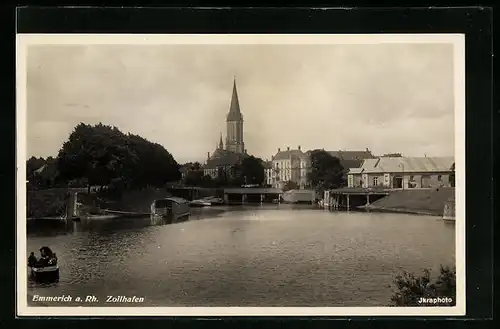 AK Emmerich a. Rh., Partie am Zollhafen