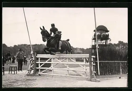 AK Springreiten, Überwindung eines Hindernisses im Wettkampf