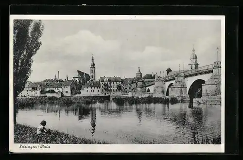 AK Kitzingen /Main, Partie am Fluss