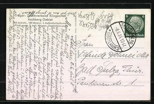 AK Aschberg, Jugendherberge auf dem Aschberg