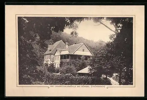 AK Bürgel / Thüringen, Gasthaus Langethalsmühle