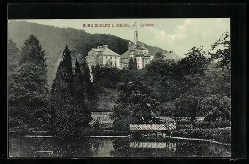 AK Burg Schlitz i. Meckl., Partie am Schloss