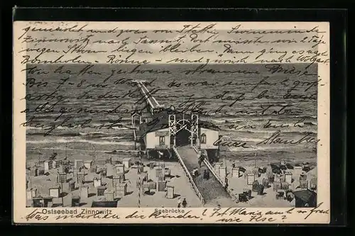 AK Zinnowitz, Seebrücke vom Ostseebad