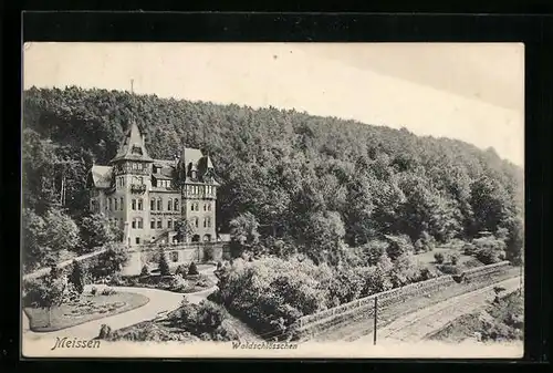 AK Meissen, Waldschlösschen bei Schönwetter