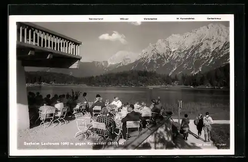 AK Lautersee, Seeheim mit Blick gegen den Karwendel