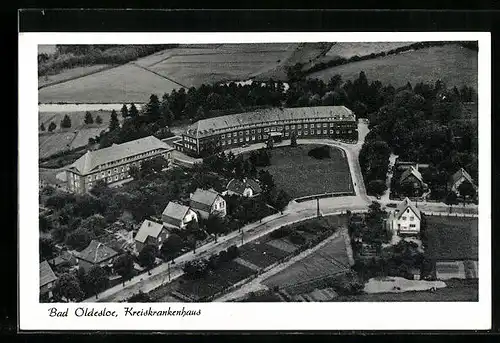 AK Bad Oldesloe, Flugzeugaufnahme vom Kreiskrankenhaus