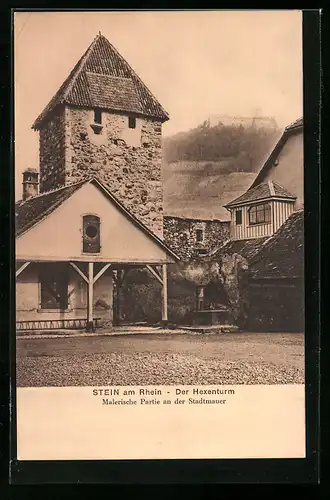 AK Stein am Rhein, Hexenturm, Partie an der Stadtmauer