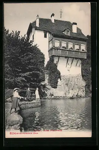 AK Spiez, Pfarrhaus um 1910