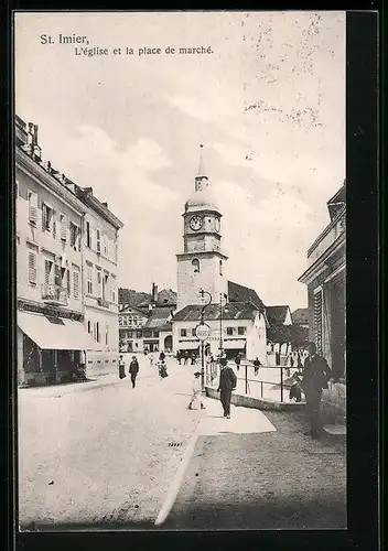 AK St. Imier, L`église et la place de marché