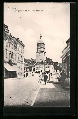 AK St. Imier, L`église et la place de marché