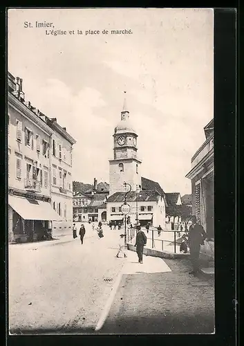 AK St. Imier, L`église et la place de marché