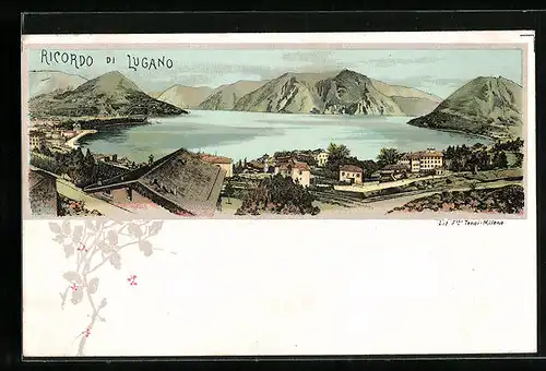 Lithographie Lugano, Ortspartie