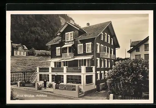 AK Seelisberg, Hotel Waldegg mit benachbarten Häusern