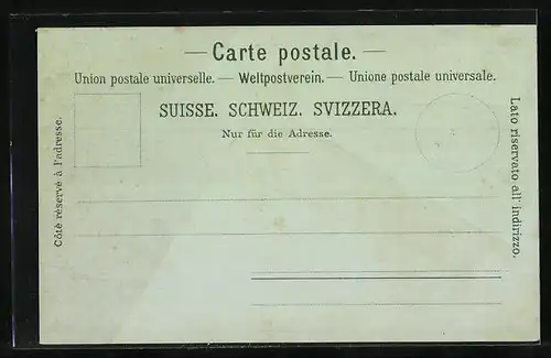 Mondschein-Lithographie Basel, Klein-Basel mit Alter Rheinbrücke, Pfalz