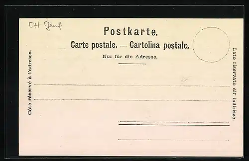 AK Genève, Panorama et les Alpes