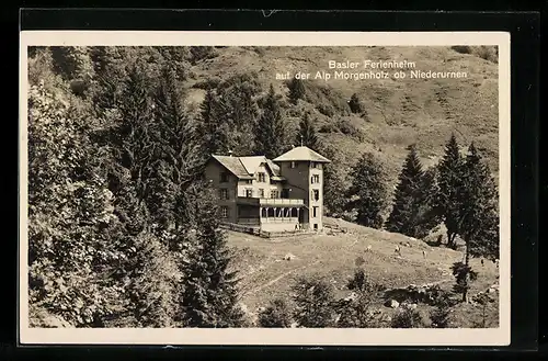 AK Niederurnen, Das Basler Ferienheim auf der Alp Morgenholz