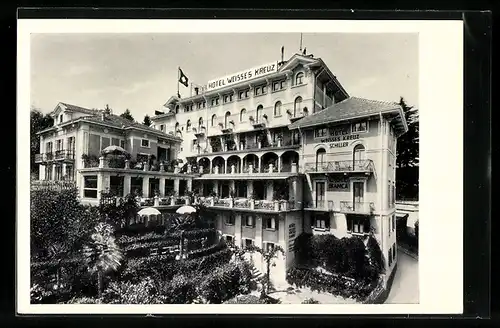 AK Lugano, Hotel Weisses Kreuz, Bes. J. Bisinger