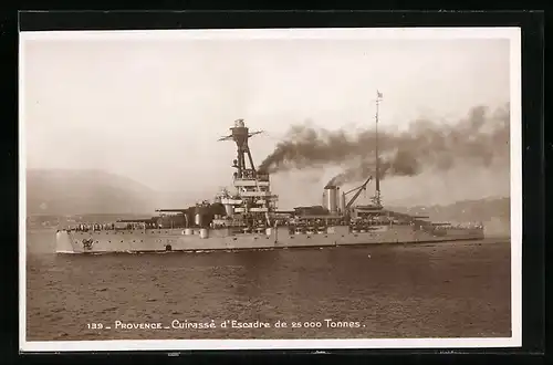 AK Provence, Cuirassé d`Escadre de 25000 Tonnes, Kriegsschiff
